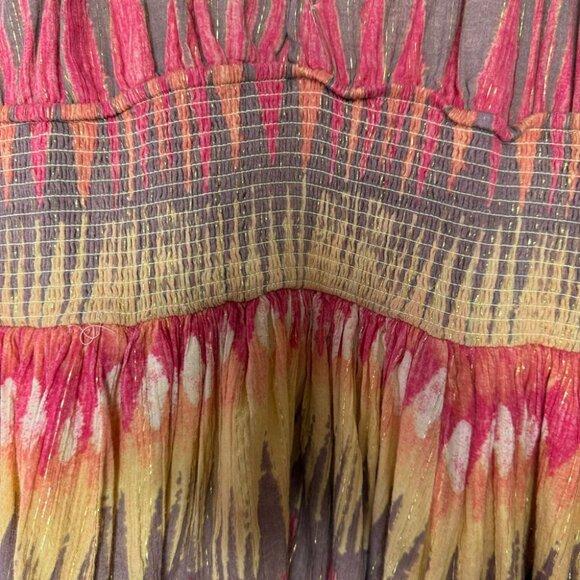 Free people dress Indian summer sunset 🌅 shimmer gold orange yellow red - Picture 8 of 10